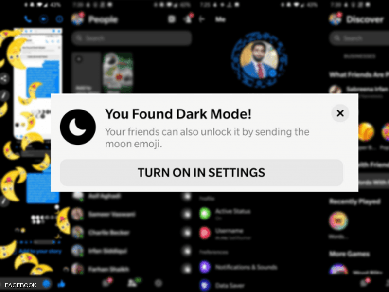 حيلة سرية لتشغيل "الوضع الليلي" في فيسبوك "ماسنجر"