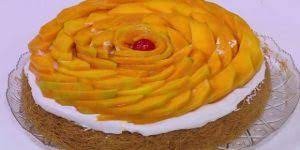 طريقة عمل الكنافة بالمانجو بدون كريمة