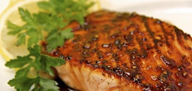 طريقة عمل سمك سلمون بالزنجبيل