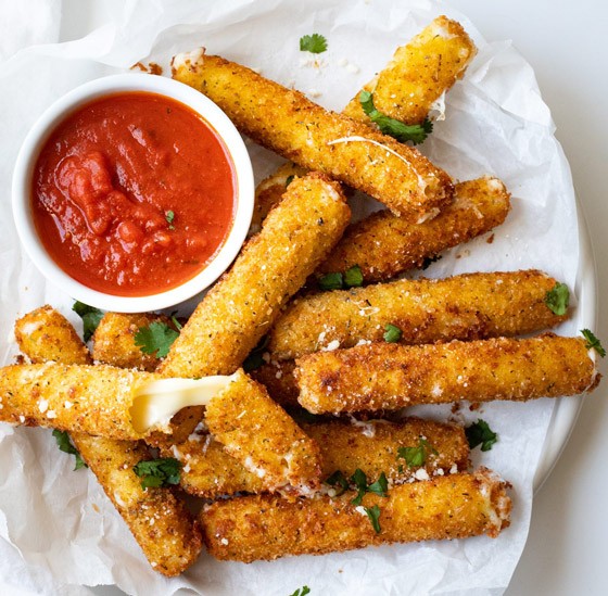 أصابع الموزريلا المشوية