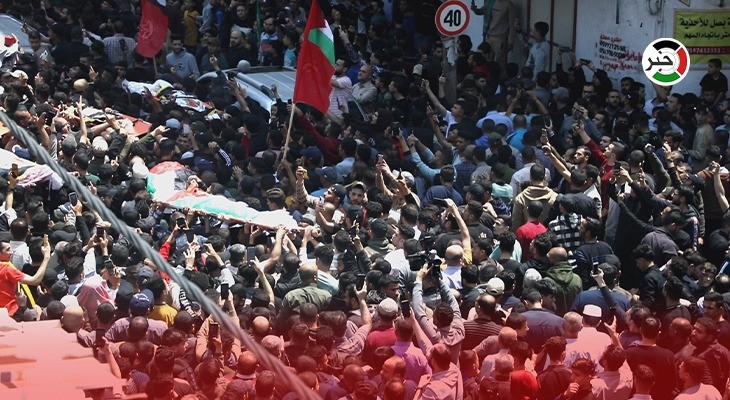 بالفيديو: جماهير غزّة تُشيع جثامين شهداء العدوان "الإسرائيلي"