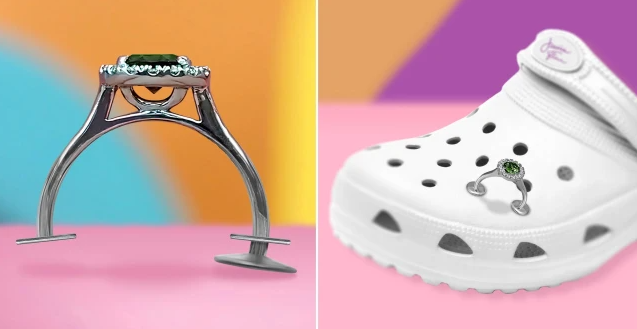 تصميم حذاء بخاتم خطوبة لتقديمه عند طلب الزواج