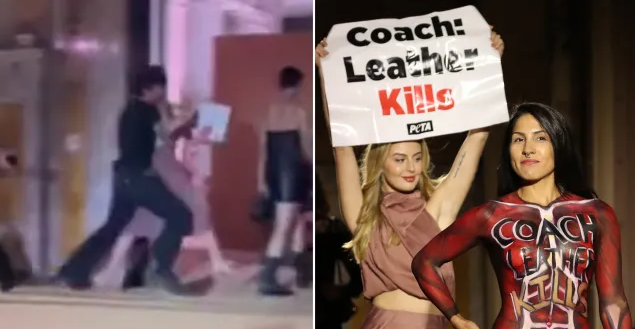 مدافعات عن حقوق الحيوان يقتحمن أحد عروض أسبوع الموضة بنيويورك