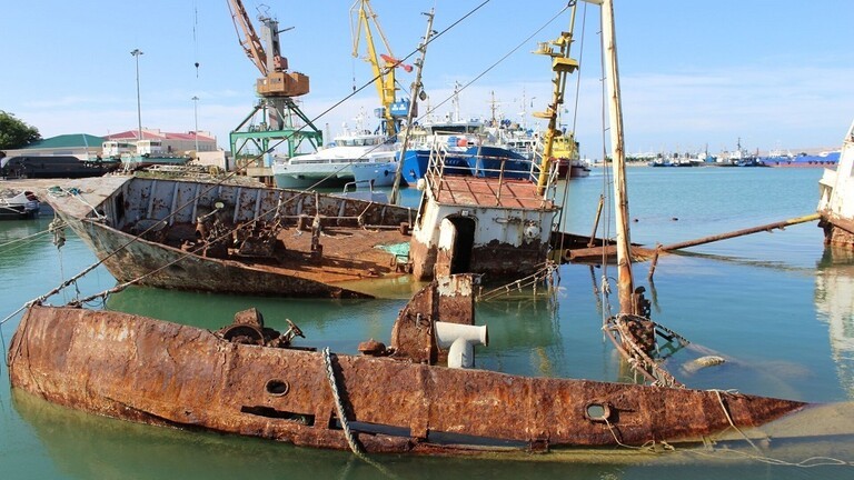 بحر قزوين يضمحل ويكشف عن مقابر سفن غارقة