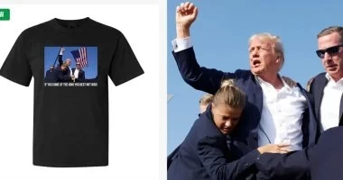 تيشيرتات محاولة اغتيال ترامب تظهر في الصين والمتاجر الإلكترونية