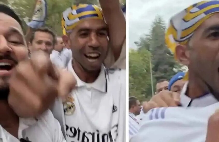 بالفيديو : "مدريدي".. والد لامين جمال يثير غضب جماهير برشلونة