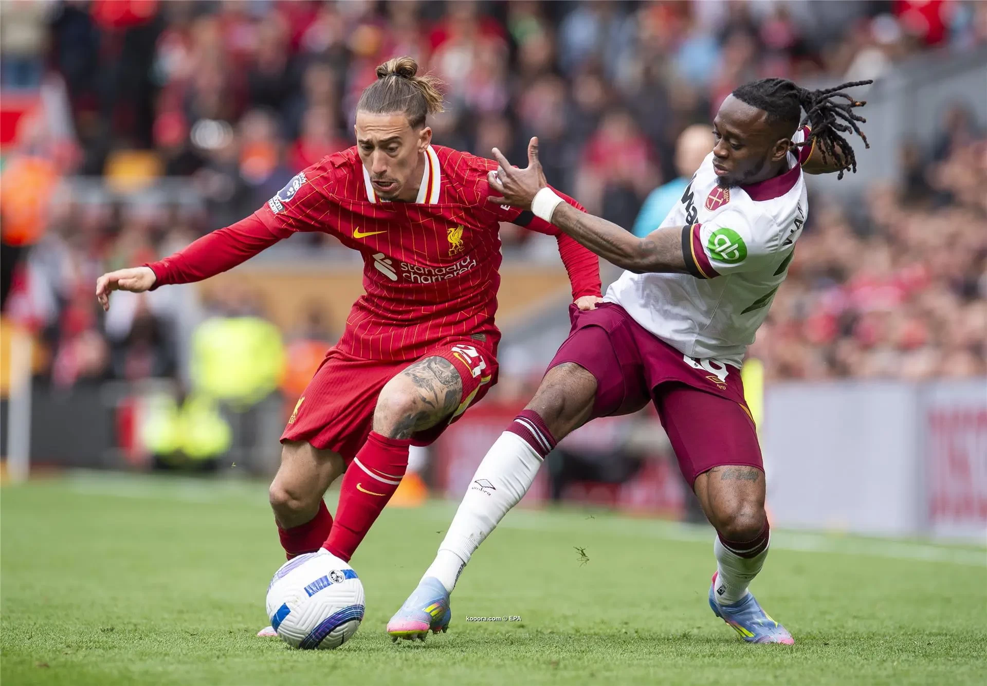 بالصور : ليفربول يلامس لقب البريميرليج بفوز قاتل على وست هام