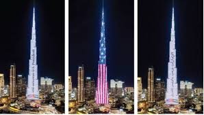 بالفيديو: هكذا رحب برج خليفة بزيارة ترامب للإمارات