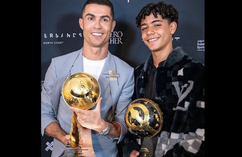 حضور لافت لنجل رونالدو في أول ظهور إعلاني بالسعودية