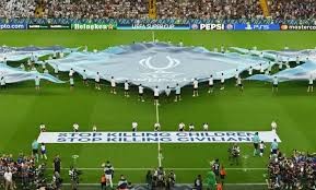 "أوقفوا قتل الأطفال".. "يويفا" يدعم غزة في نهائي السوبر الأوروبي