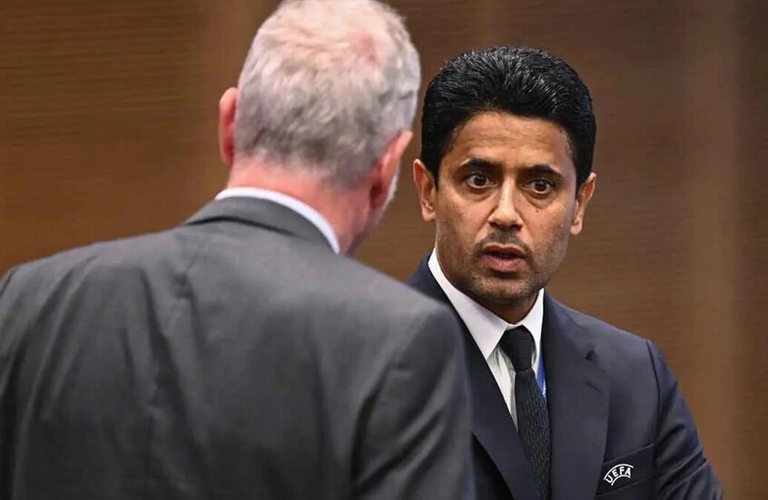 رد فعل مفاجئ من ناصر الخليفي بعد قرعة باريس سان جيرمان النارية في دوري الأبطال