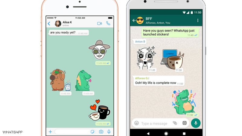 واتساب يطرح ميزة الملصقات