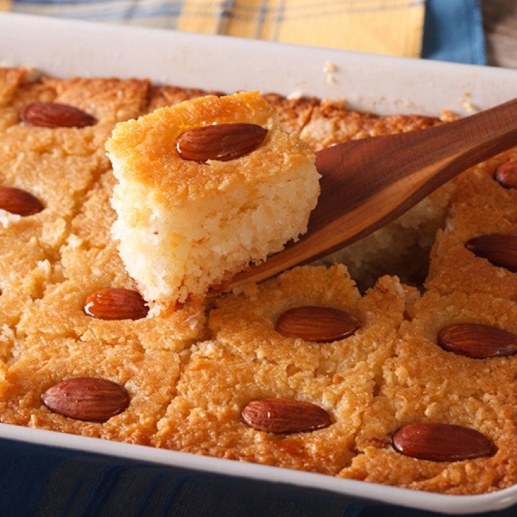 طريقة تحضير البسبوسة بدون زيت